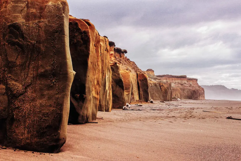 This image shows menhirs